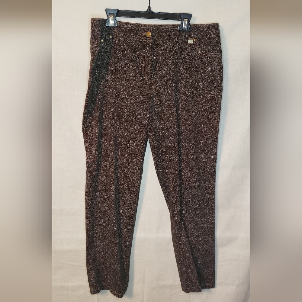 TanJay Brown Textured Cropped Pants